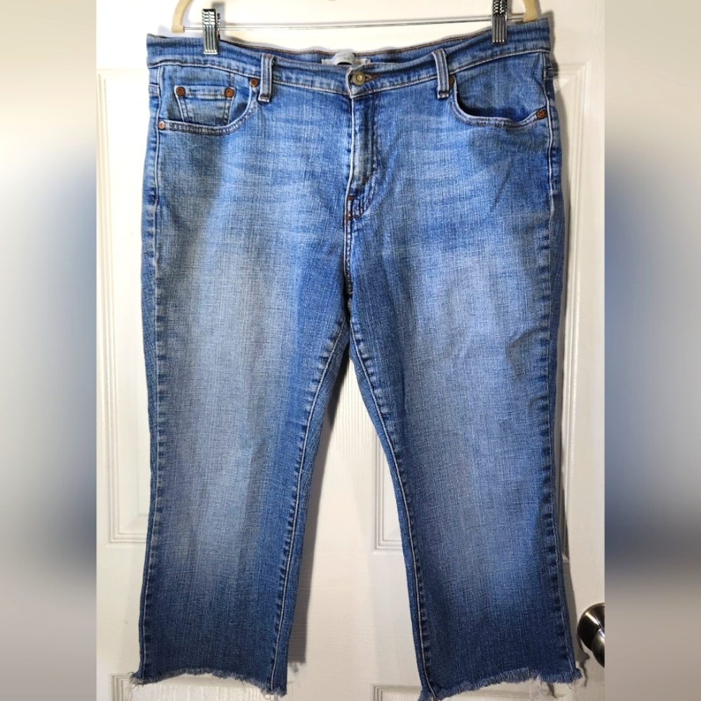 Levi's 505 cropped capri jeans medium wash women's size 16
